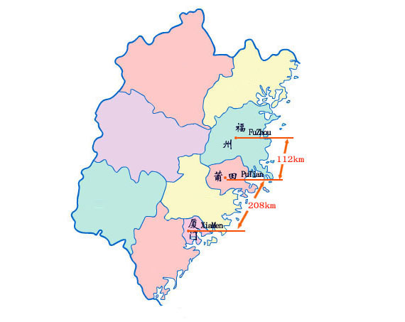 fujian map